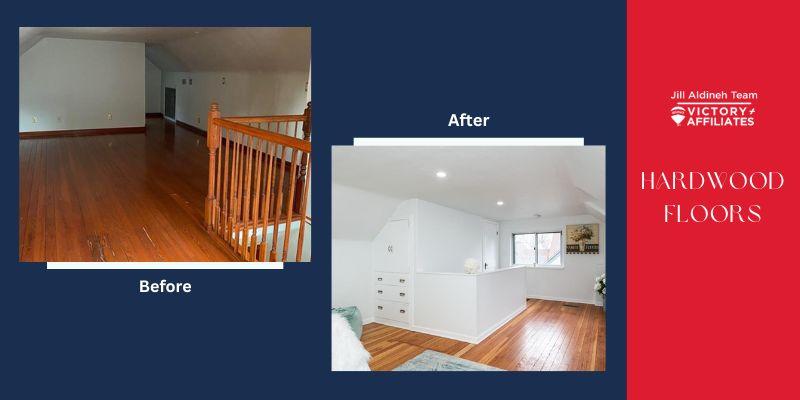Refinishing hardwood floors has a huge impact